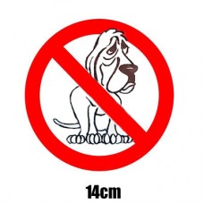 Placa Informativa Adesiva Proibido Entrada de Animais 14cm S251 Acesso